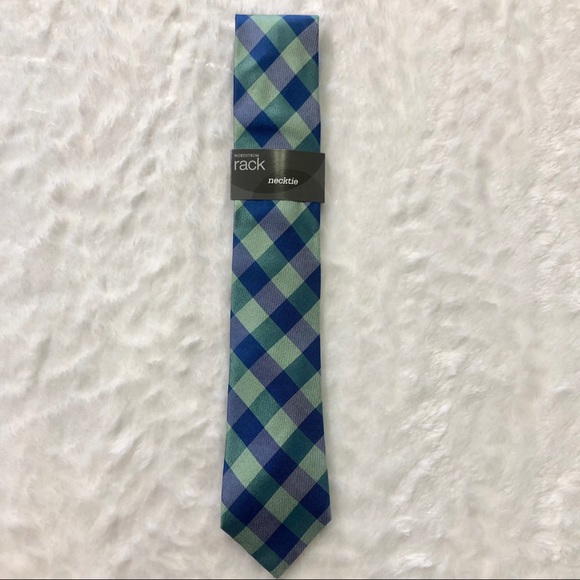 Nordstrom Rack Other - NWT 100% Silk Blue and Green Checkered Tie